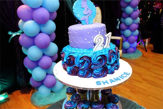 Photography image of birthday party with balloons 